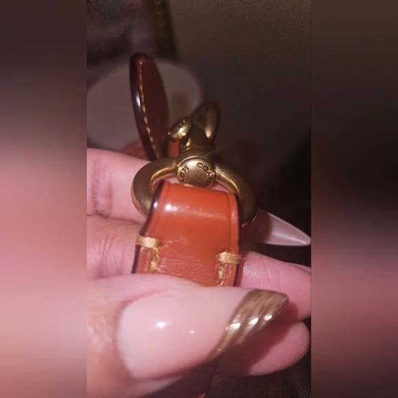 🧡 Coach Coated Canvas Tan Rust Signature Cary Shoulder Bag & Wallet Bundle - Picture 13 of 16